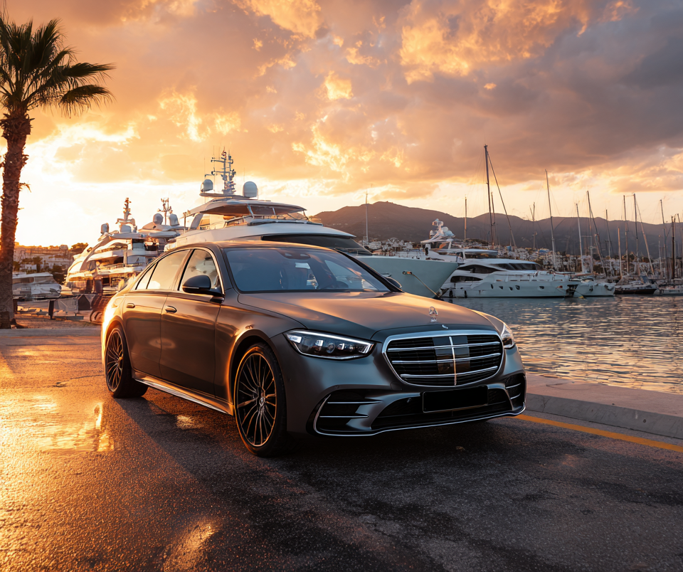 Mercedes S-Class rental Marbella - Luxury chauffeur car hire Spain